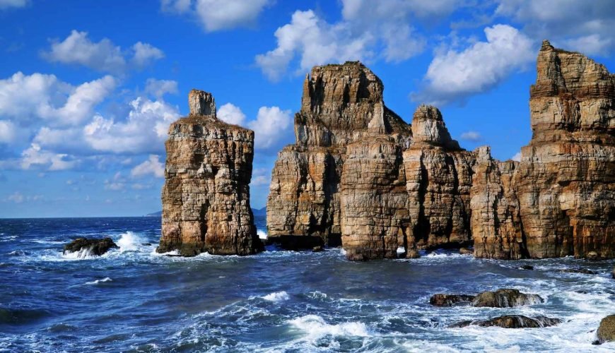 The Dumujin cliffs on Baengnyeongdo Island